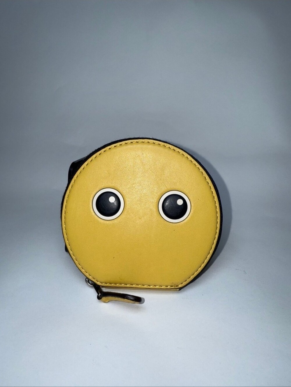 COACH Emoji Coin Case Yellow Leather